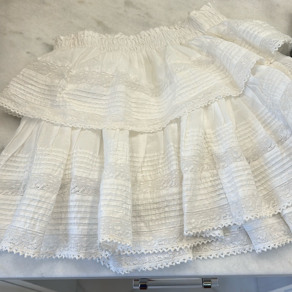 Loveshackfancy mini ruffle skirt